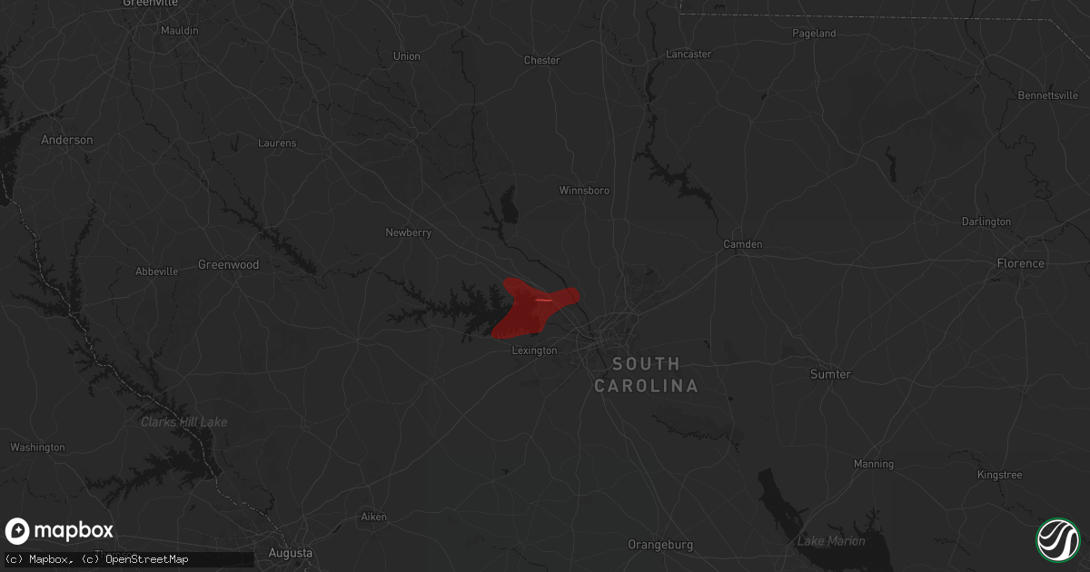 Hail map in Irmo, SC on March 12, 2026