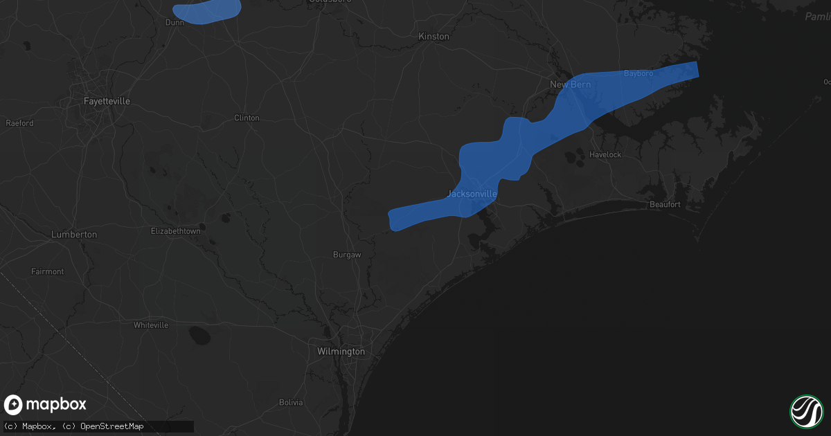 Hail map in Maple Hill, NC on March 12, 2026