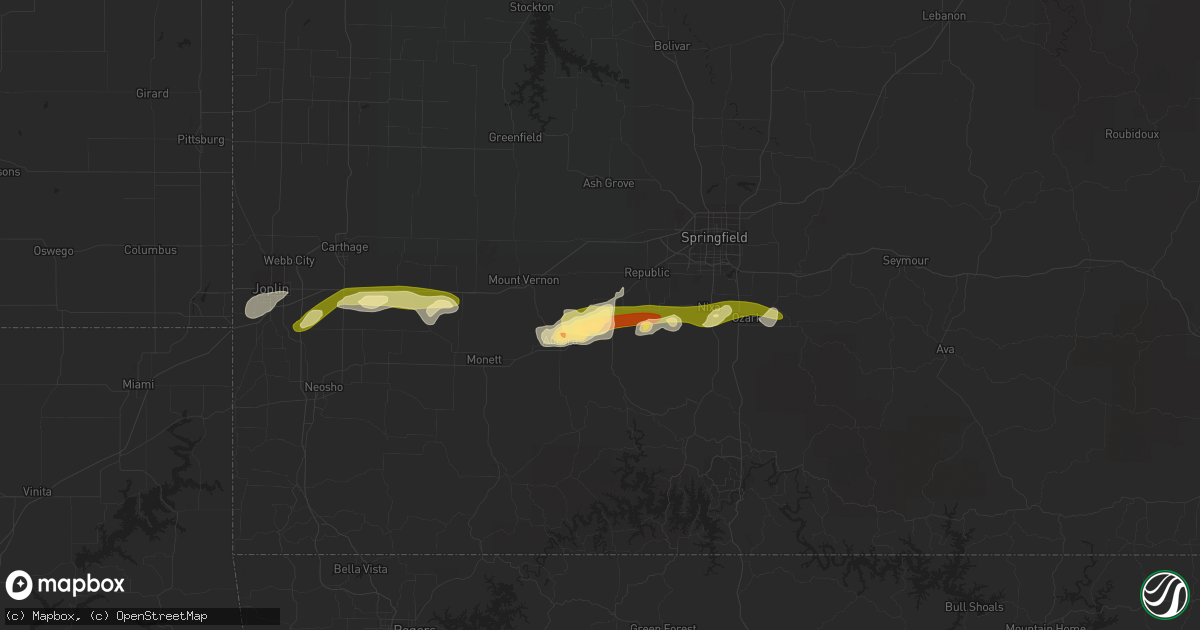 Hail map in Marionville, MO on March 13, 2011