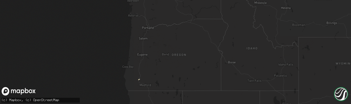 Hail map in Oregon on March 13, 2011