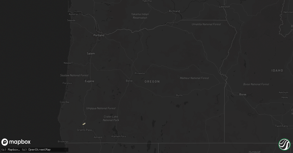 Hail map in Oregon on March 13, 2011