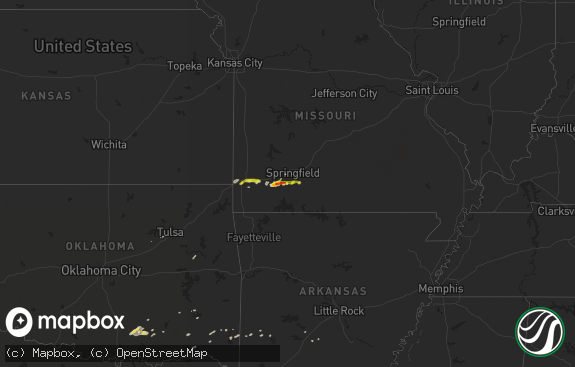 Hail map preview on 03-13-2011