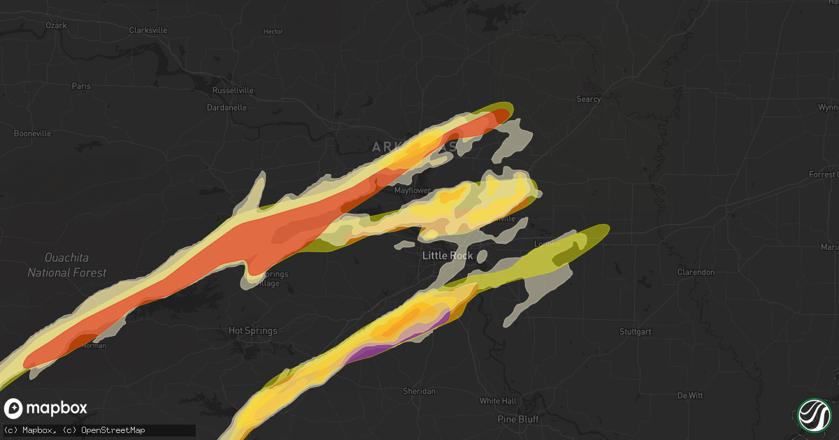 Hail map in Maumelle, AR on March 13, 2016