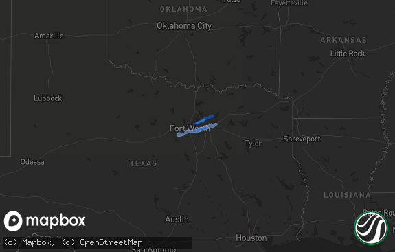 Hail map preview on 03-13-2019