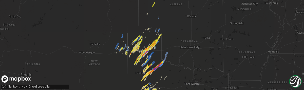 Hail map on March 13, 2021