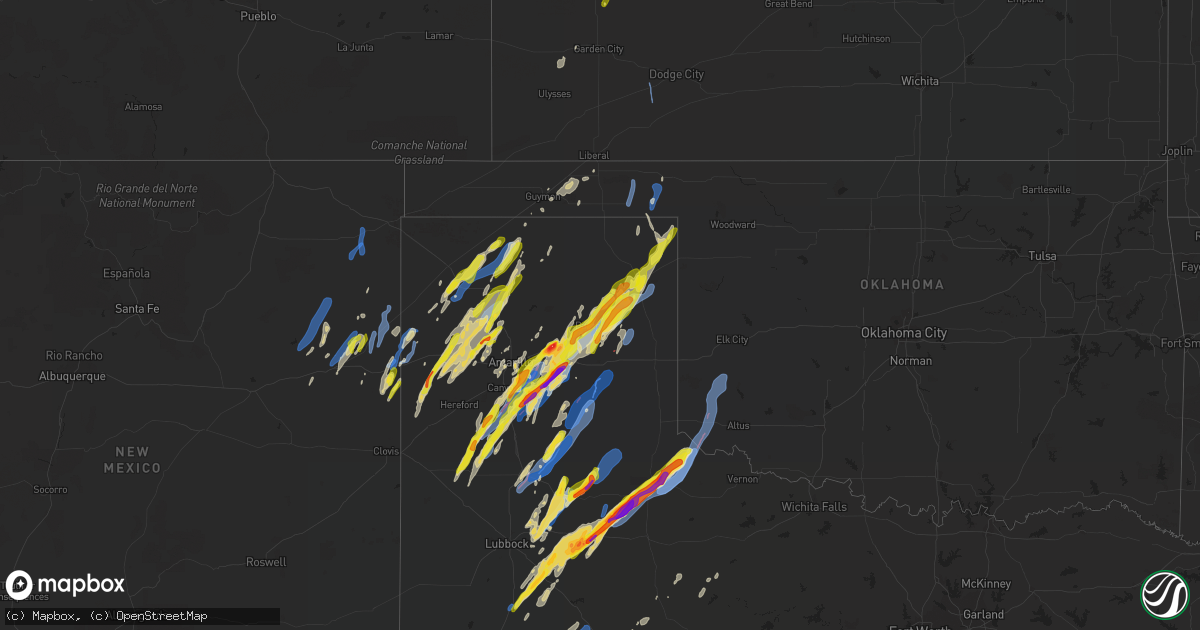 Hail map on March 13, 2021