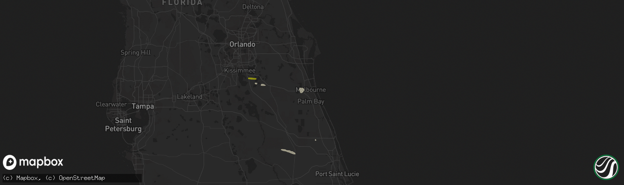 Hail map in Melbourne, FL on March 13, 2023