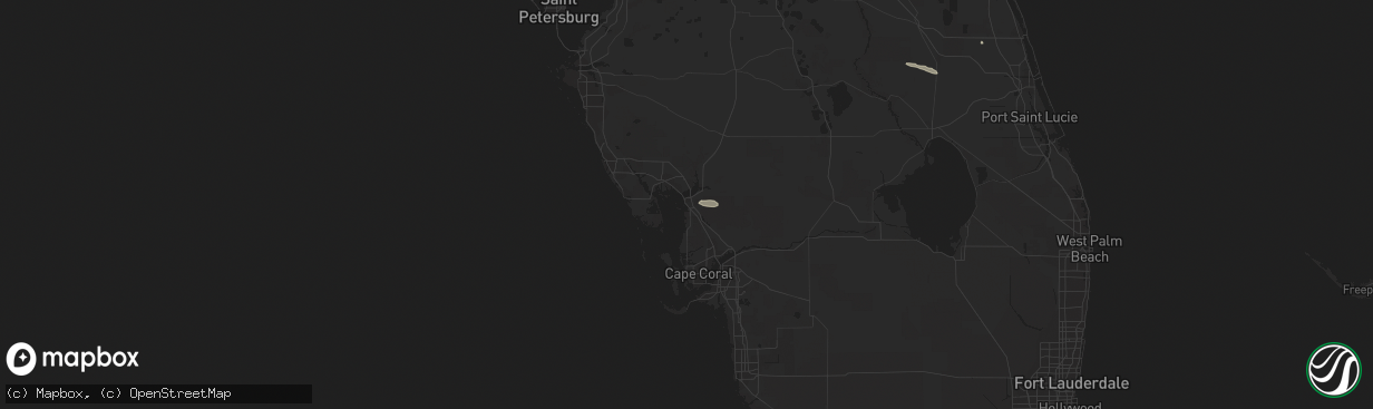 Hail map in Punta Gorda, FL on March 13, 2023