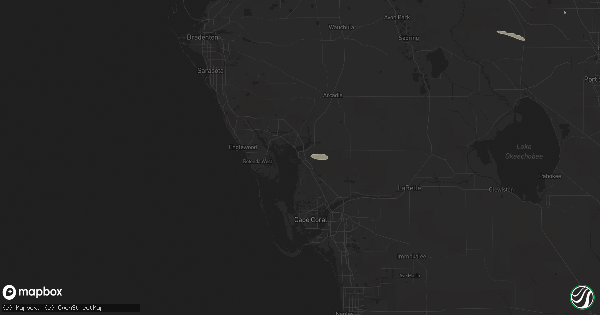 Hail map in Punta Gorda, FL on March 13, 2023