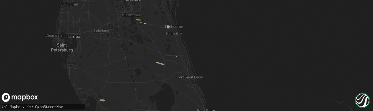 Hail map in Vero Beach, FL on March 13, 2023