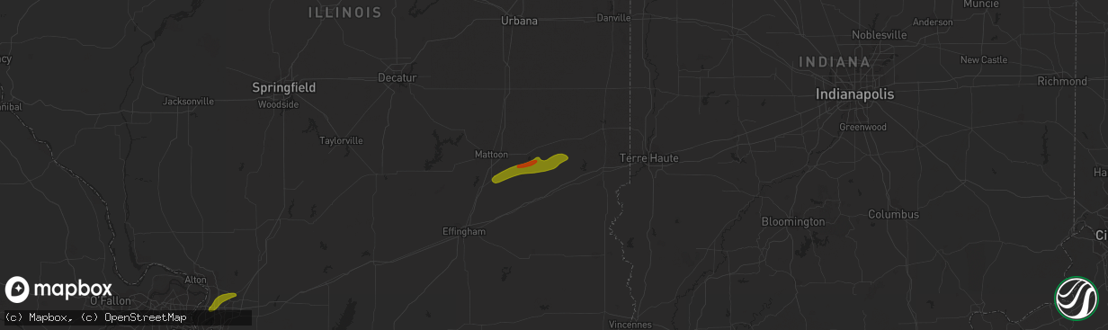 Hail map in Westfield, IL on March 13, 2024