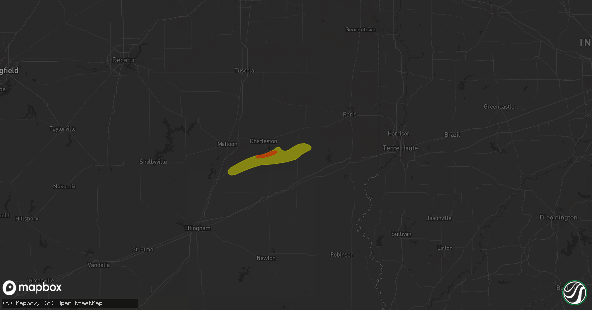 Hail map in Westfield, IL on March 13, 2024