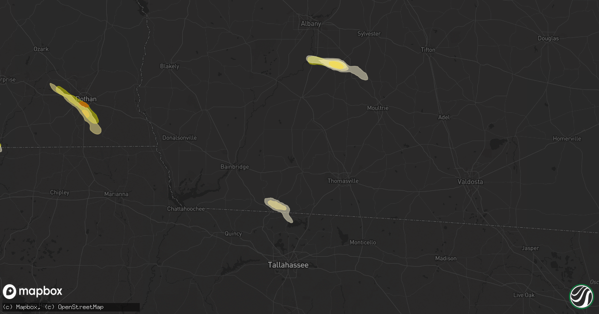 Hail map in Cairo, GA on March 13, 2025