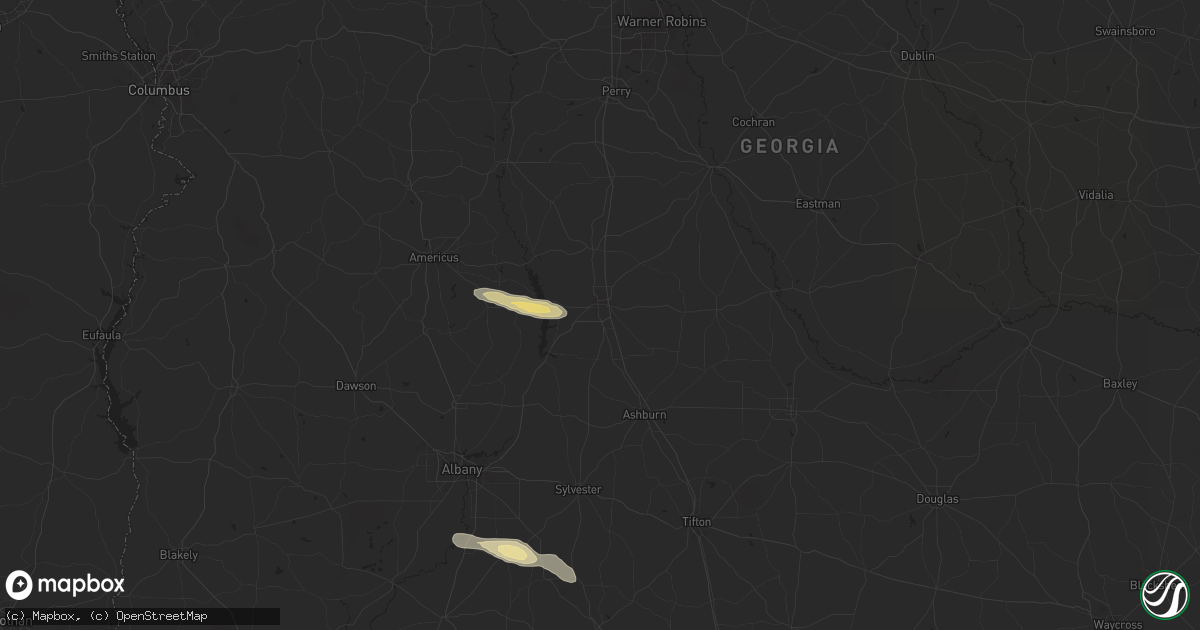 Hail map in Cordele, GA on March 13, 2025