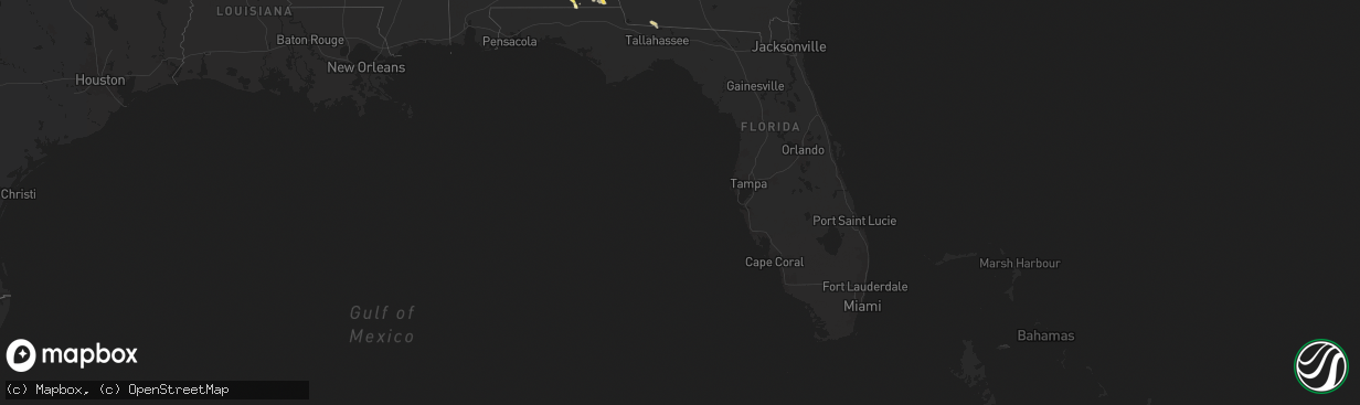 Hail map in Florida on March 13, 2025