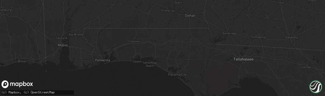 Hail map in Ponce De Leon, FL on March 13, 2025