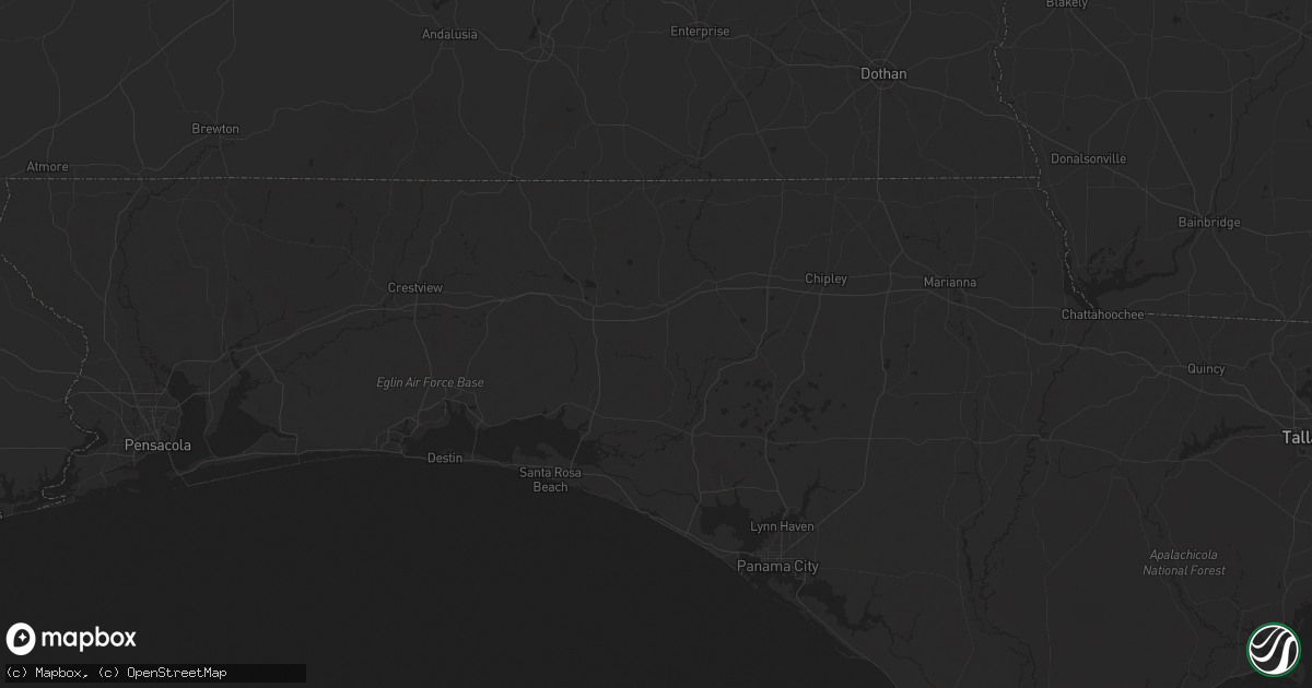 Hail map in Ponce De Leon, FL on March 13, 2025