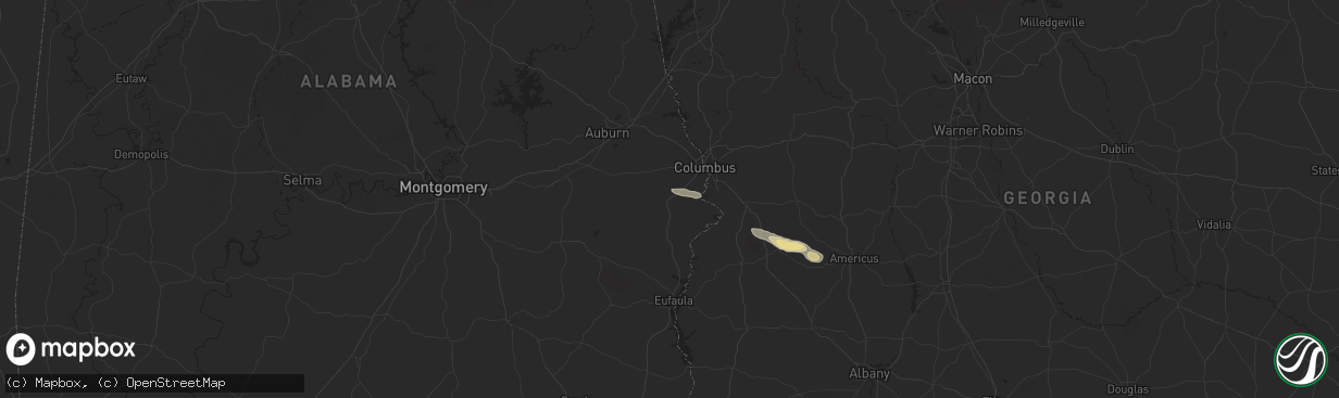 Hail map in Seale, AL on March 13, 2025