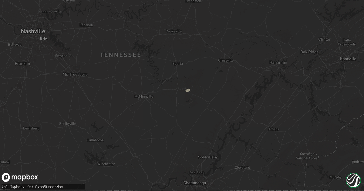 Hail map in Spencer, TN on March 13, 2025