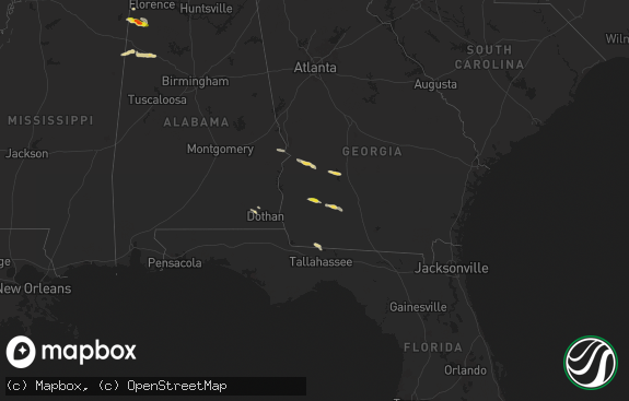 Hail map preview on 03-13-2025