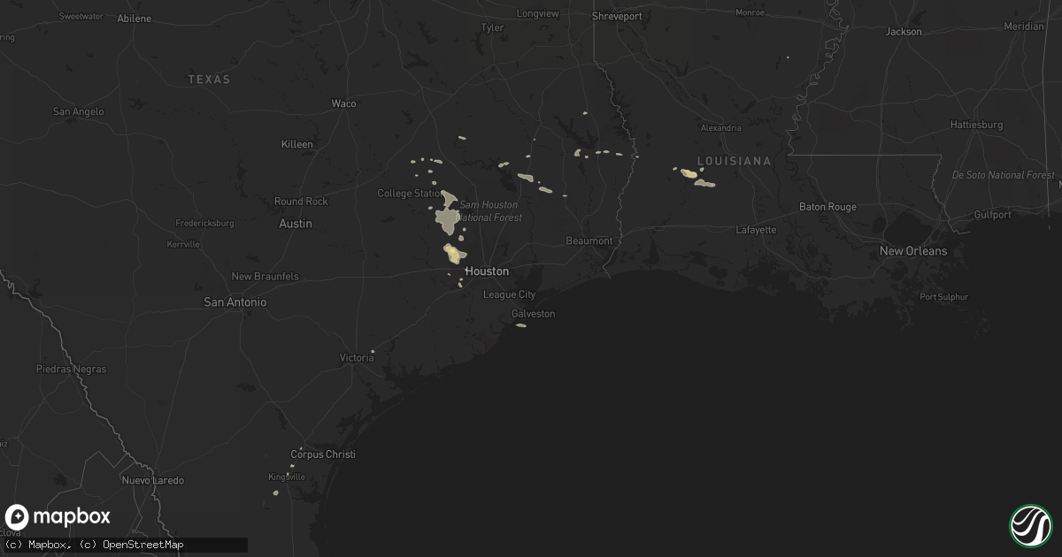 Hail map in Louisiana on March 14, 2011