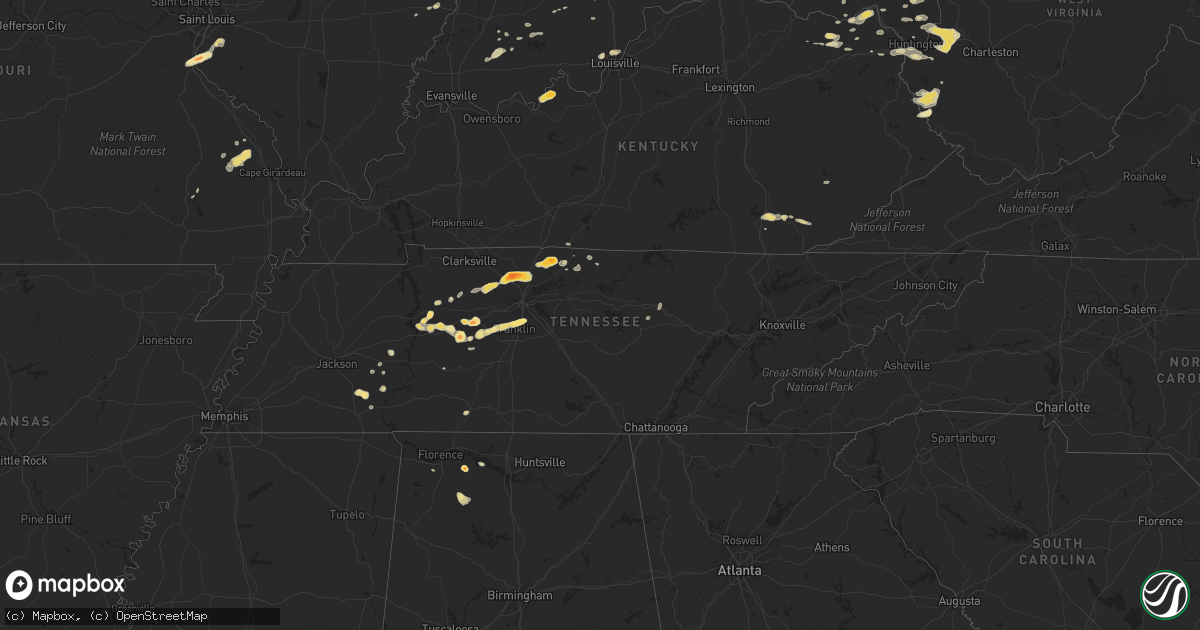 Hail map in Kentucky on March 14, 2012