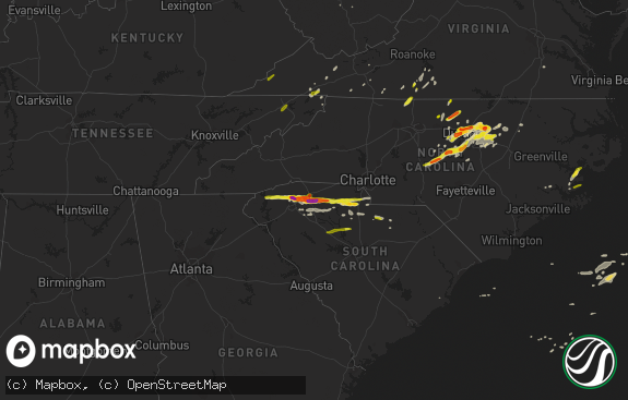 Hail map preview on 03-14-2016