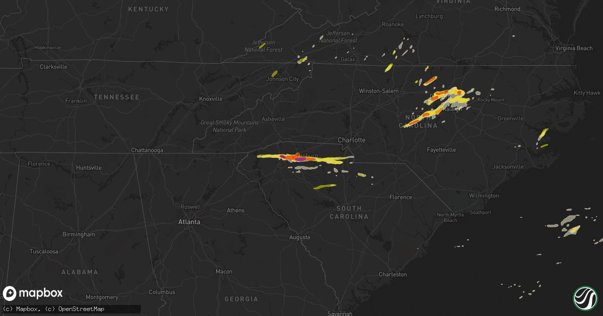 Hail map on March 14, 2016