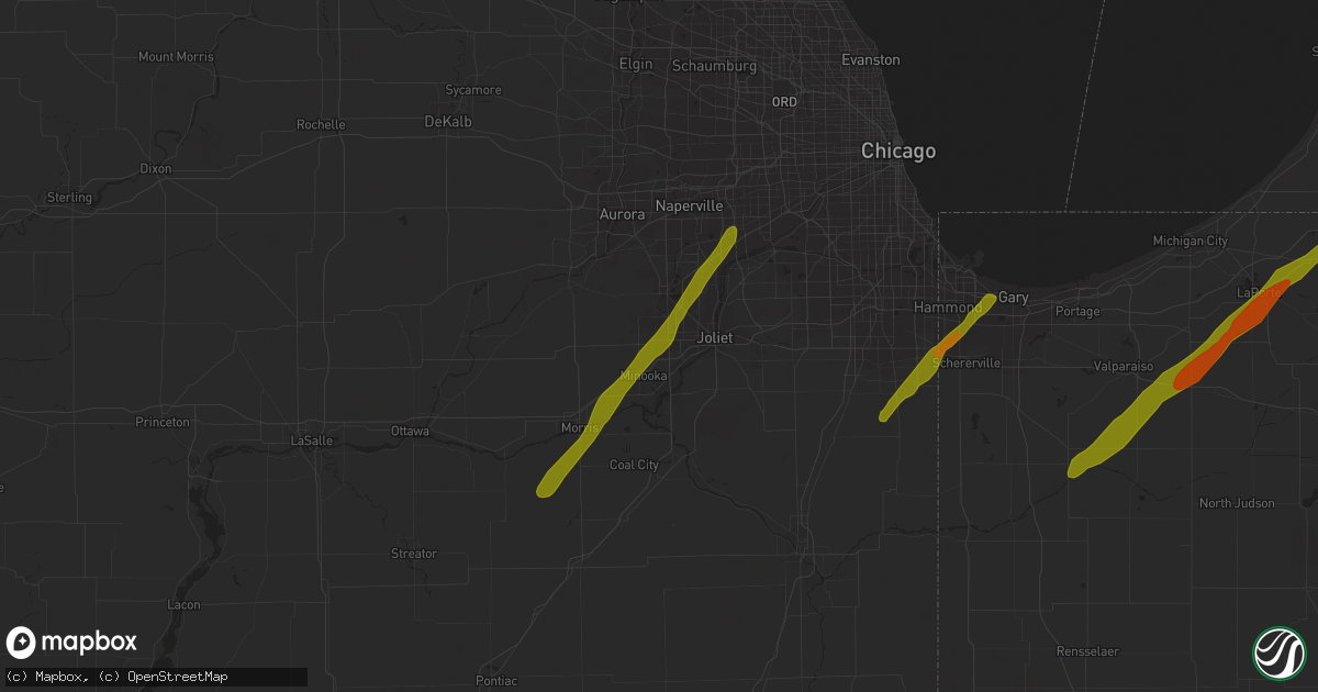 Hail map in Shorewood, IL on March 14, 2019