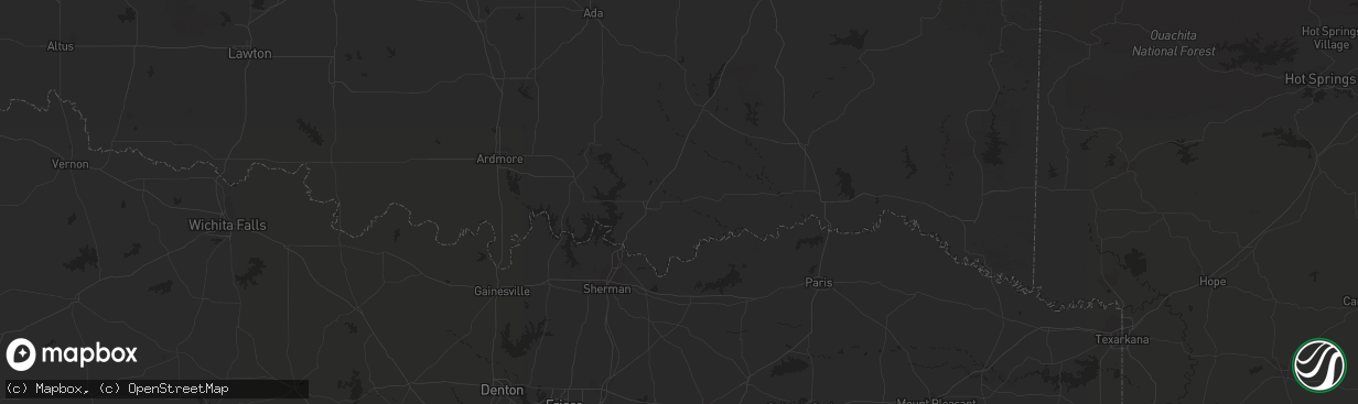 Hail map in Holly Springs, MS on March 14, 2020