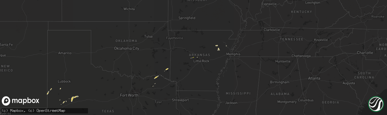 Hail map on March 14, 2020