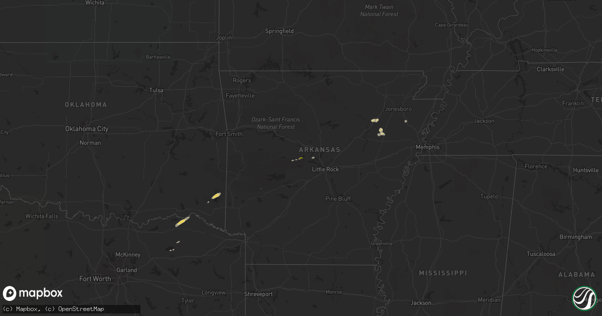 Hail map on March 14, 2020