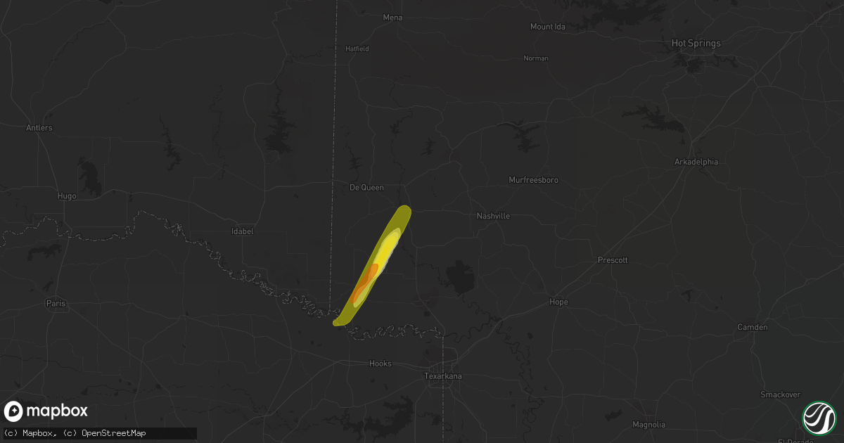 Hail map in Lockesburg, AR on March 14, 2021