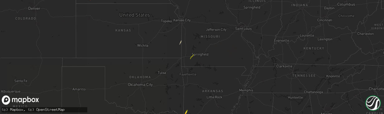 Hail map on March 14, 2021