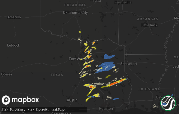 Hail map preview on 03-14-2022