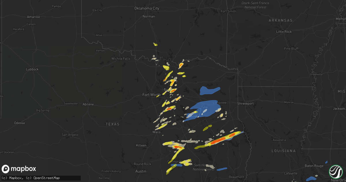 Hail map on March 14, 2022