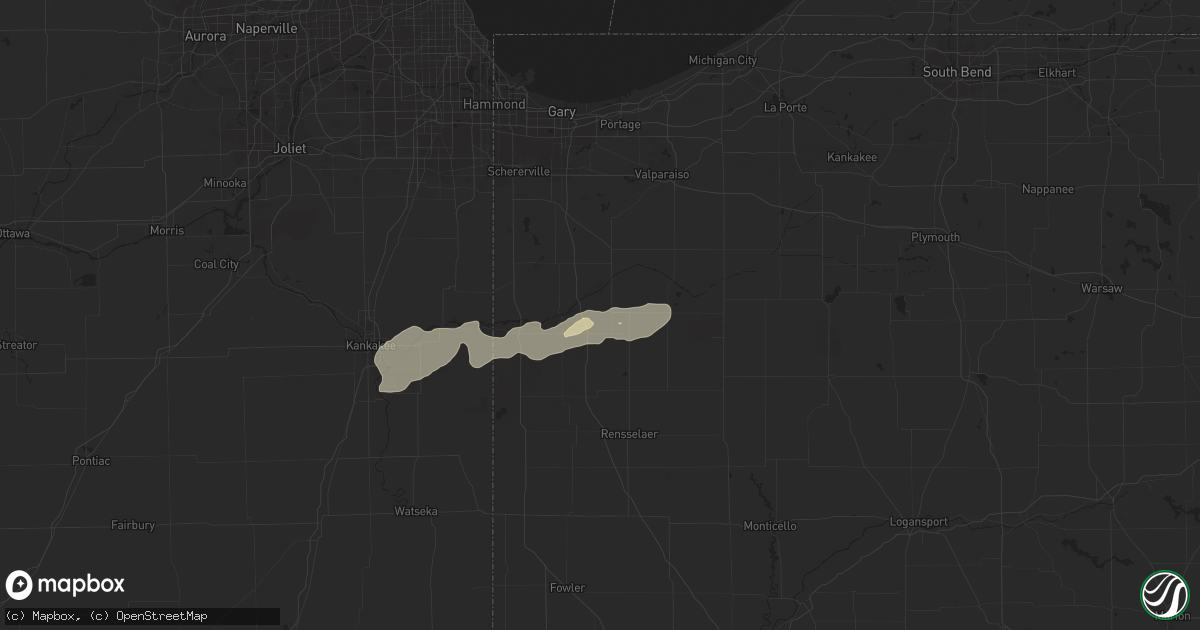 Hail map in Demotte, IN on March 14, 2024