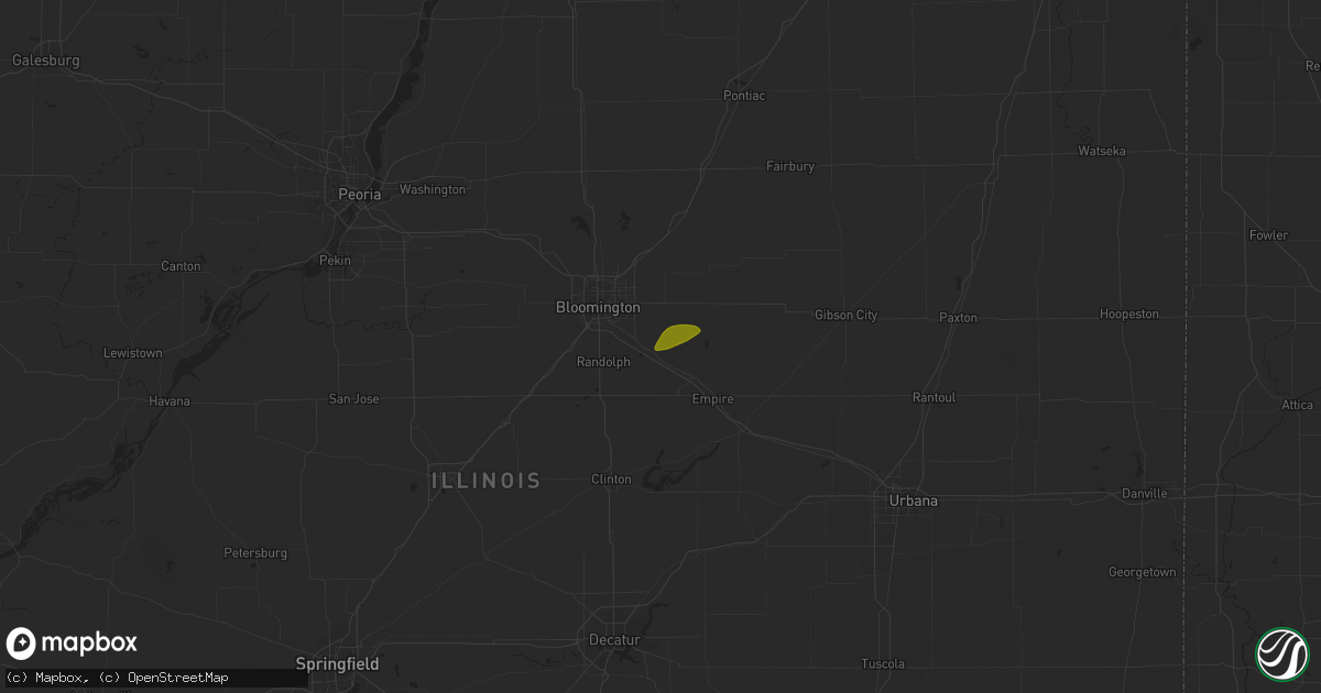 Hail map in Downs, IL on March 14, 2024