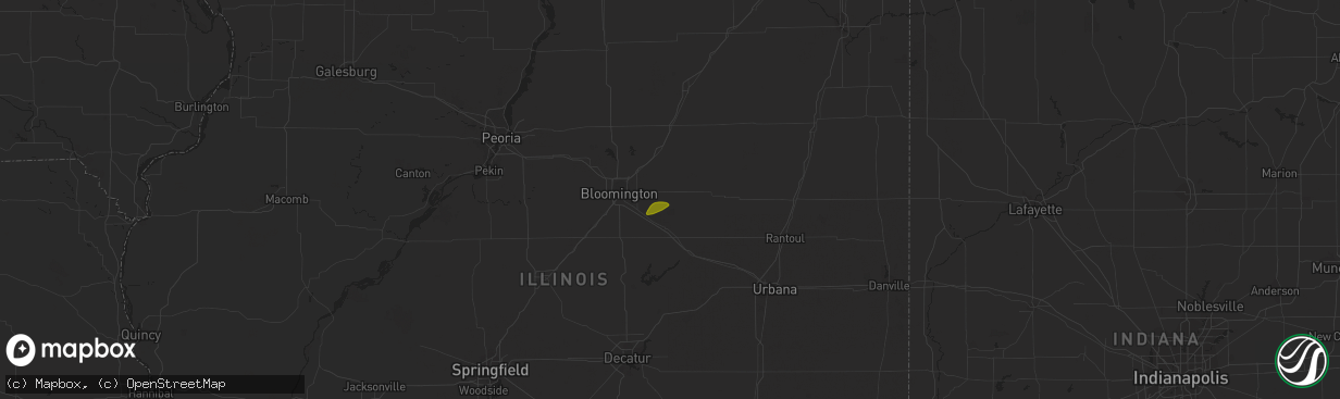 Hail map in Ellsworth, IL on March 14, 2024