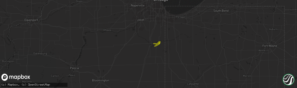 Hail map in Kankakee, IL on March 14, 2024