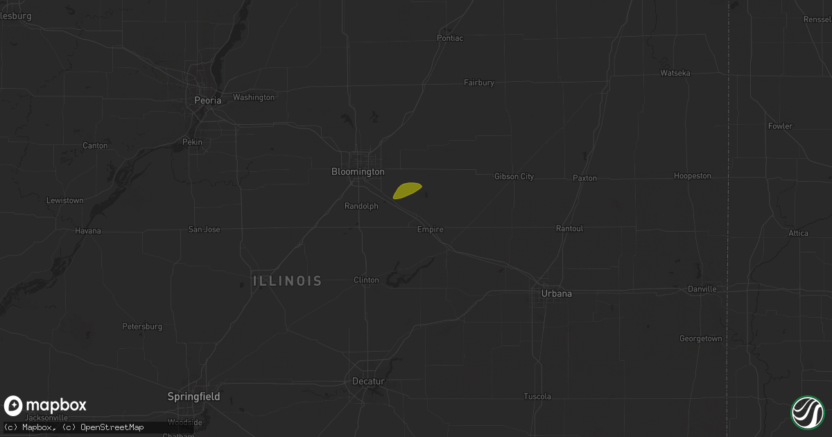 Hail map in Le Roy, IL on March 14, 2024