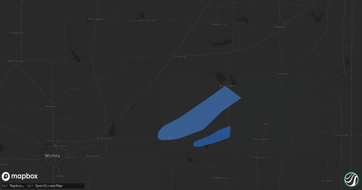 Hail map in Madison, KS on March 14, 2024