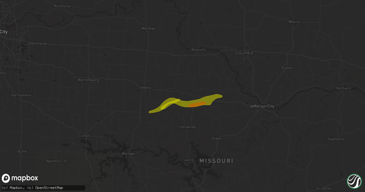 Hail map in Syracuse, MO on March 14, 2024