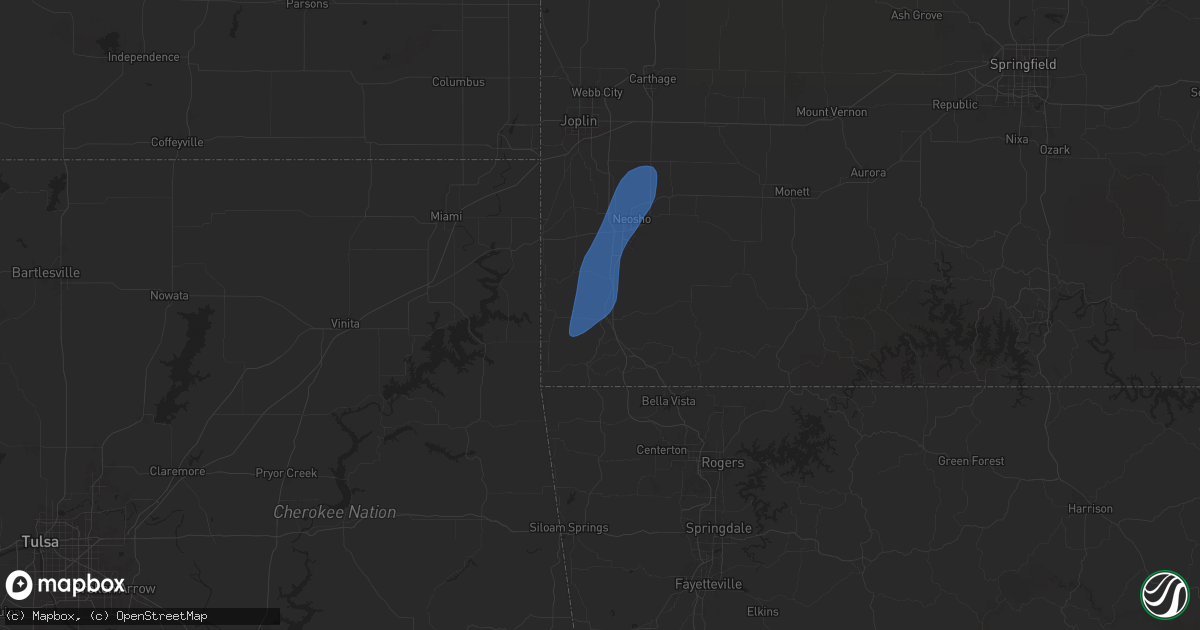 Hail map in Anderson, MO on March 14, 2025