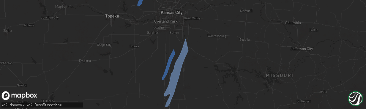 Hail map in Archie, MO on March 14, 2025