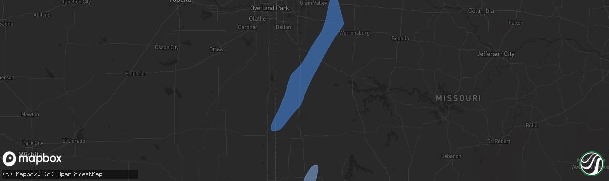 Hail map in Butler, MO on March 14, 2025