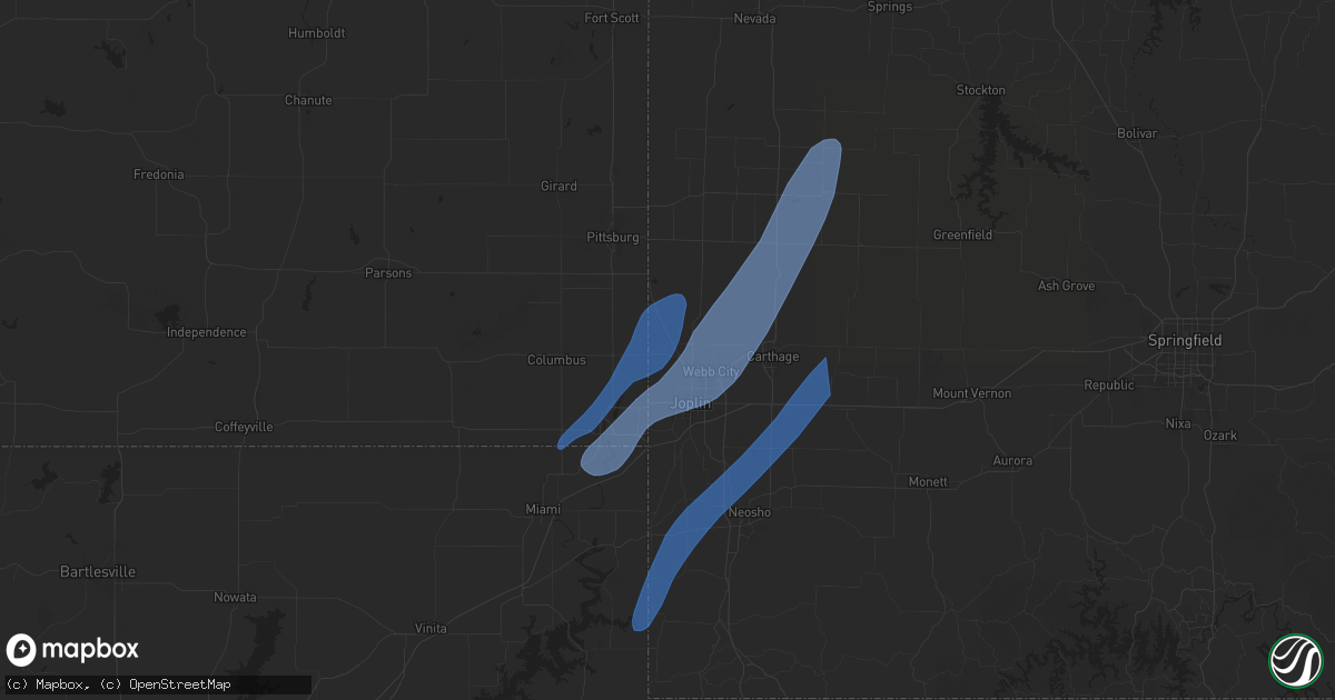 Hail map in Carl Junction, MO on March 14, 2025