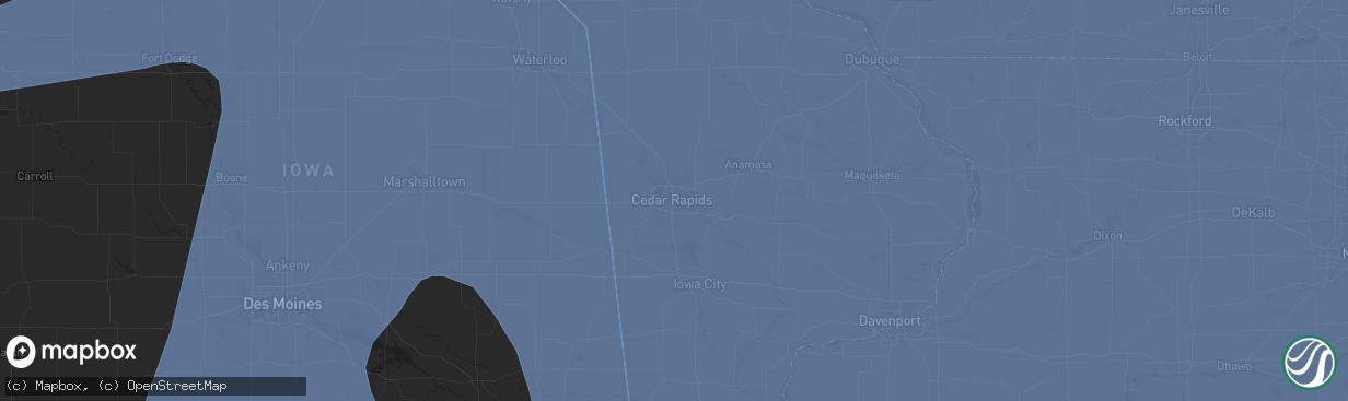 Hail map in Cedar Rapids, IA on March 14, 2025