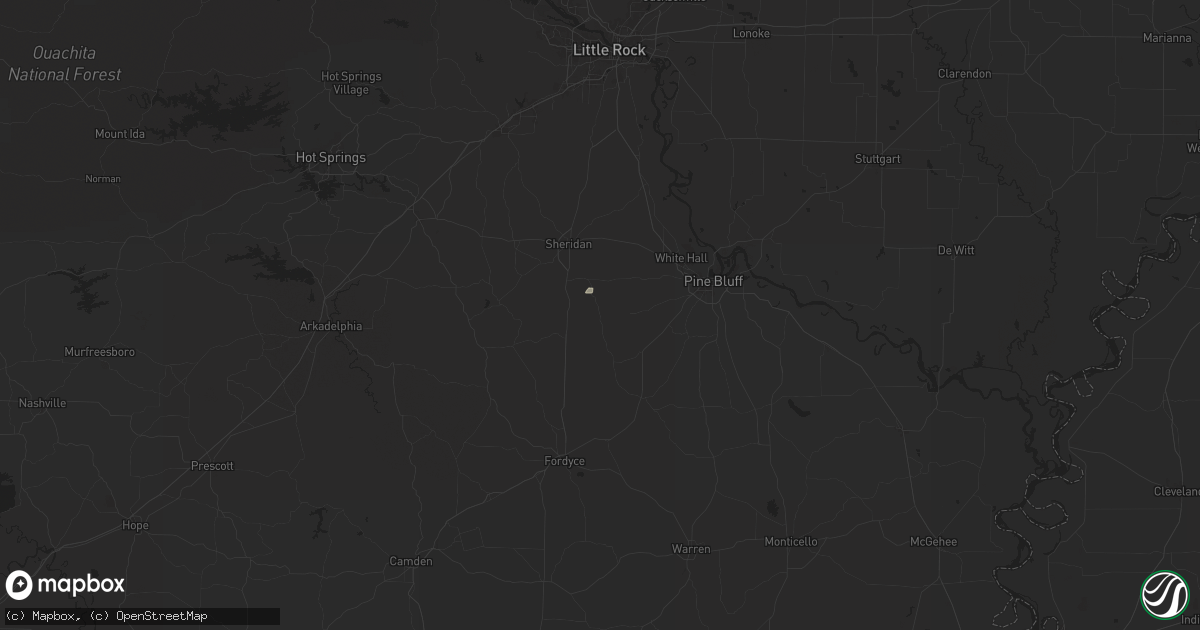 Hail map in Grapevine, AR on March 14, 2025