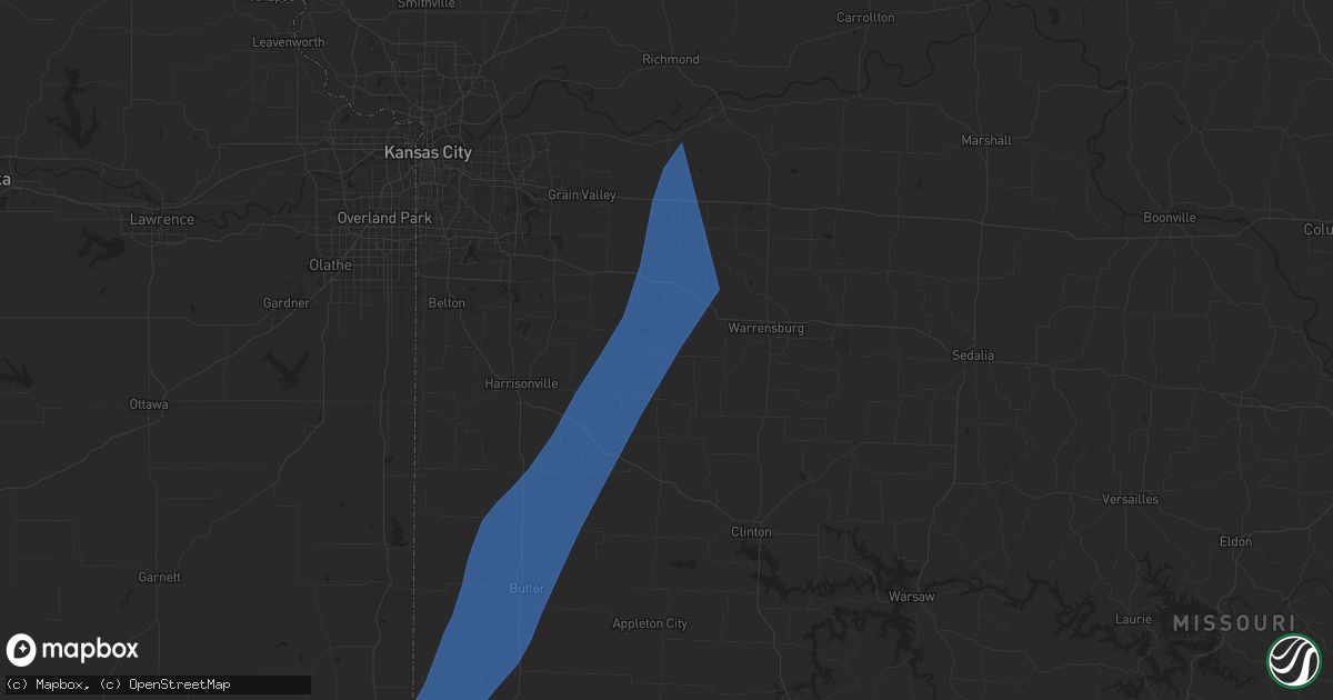 Hail map in Holden, MO on March 14, 2025